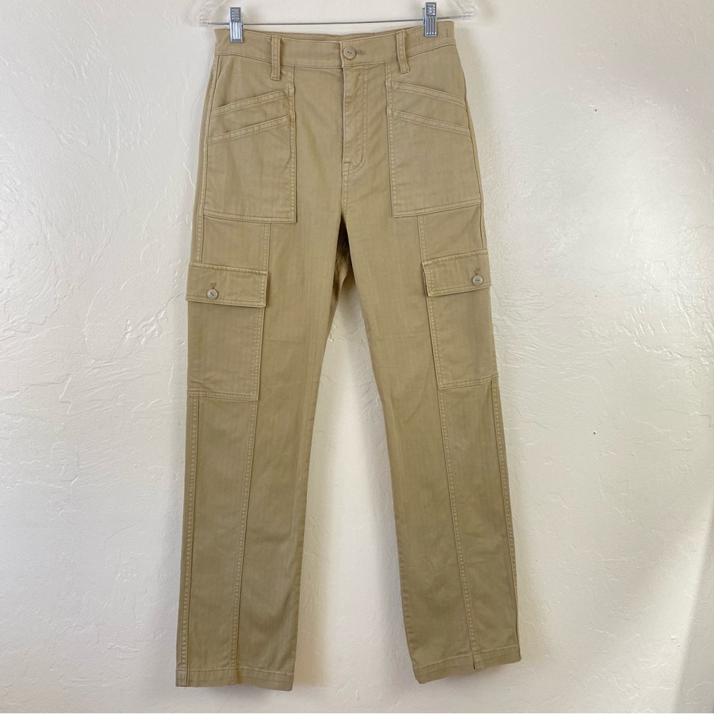 Madewell Size 26 Khaki Beige The 90s Straight Leg Cargo Cotton Denim Jean